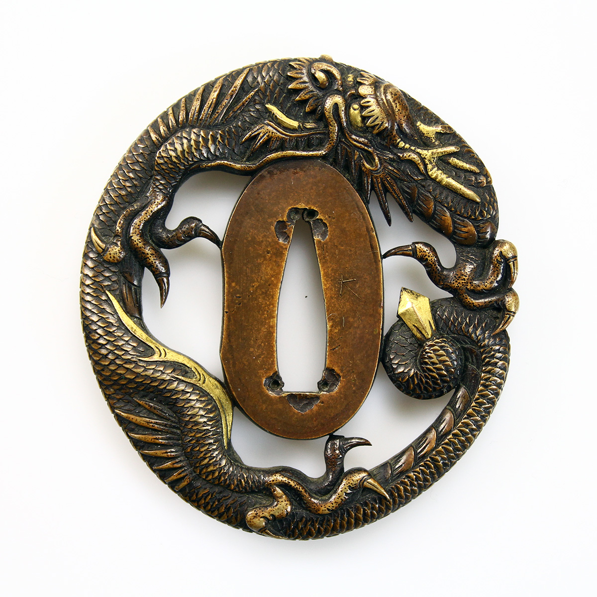 Seiryuken style Dragon Tsuba - Tsubashi